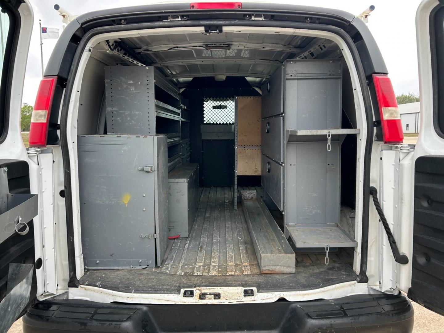 2011 White /Gray Chevrolet Express 2500 Cargo (1GCWGFCB9B1) with an 6.0L V8 DOHC 16V engine, 4-Speed Automatic transmission, located at 17760 Hwy 62, Morris, OK, 74445, (918) 733-4887, 35.609104, -95.877060 - Photo#16